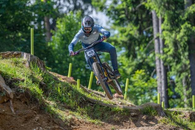 MOUNTAINBIKE - UCI MTB World Series LEOGANG,AUSTRIA,07.JUN.25 - CYCLING, MOUNTAIN BIKE - UCI Mountainbike World Cup, downhill. Image shows Jackson Connelly (AUS).  GEPAxpictures xWolfgangxKofler