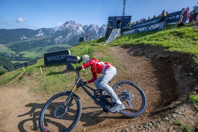 MOUNTAINBIKE - UCI MTB World Series LEOGANG,AUSTRIA,07.JUN.25 - CYCLING, MOUNTAIN BIKE - UCI Mountainbike World Cup, downhill. Image shows Christoph Handl (AUT).  GEPAxpictures xWolfgangxKofler