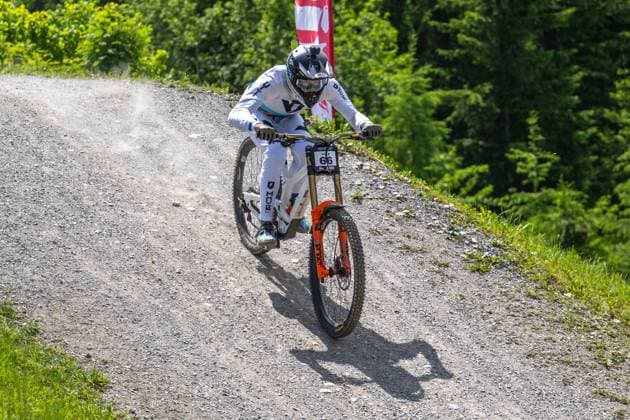 MOUNTAINBIKE - UCI MTB World Series LEOGANG,AUSTRIA,07.JUN.25 - CYCLING, MOUNTAIN BIKE - UCI Mountainbike World Cup, downhill. Image shows Andreas Kolb (AUT).  GEPAxpictures xWolfgangxKofler