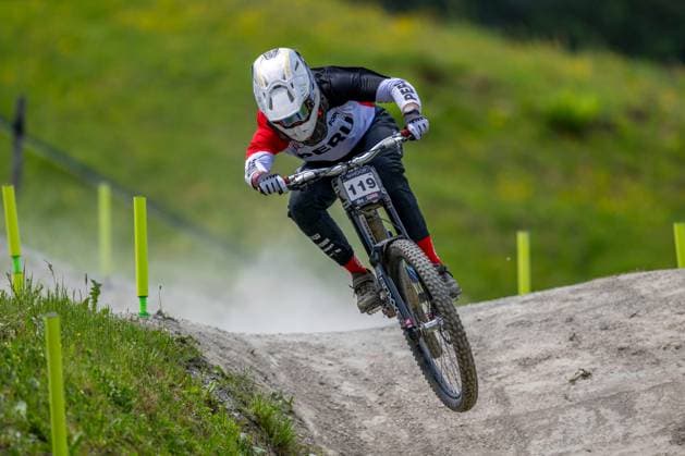 MOUNTAINBIKE - UCI MTB World Series LEOGANG,AUSTRIA,07.JUN.25 - CYCLING, MOUNTAIN BIKE - UCI Mountainbike World Cup, downhill. Image shows Lucio Vellutino Malaga (PER).  GEPAxpictures xWolfgangxKofler