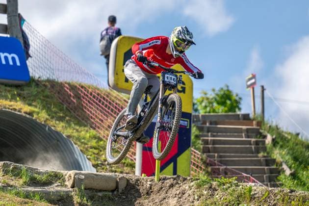 MOUNTAINBIKE - UCI MTB World Series LEOGANG,AUSTRIA,07.JUN.25 - CYCLING, MOUNTAIN BIKE - UCI Mountainbike World Cup, downhill. Image shows Christoph Handl (AUT).  GEPAxpictures xWolfgangxKofler