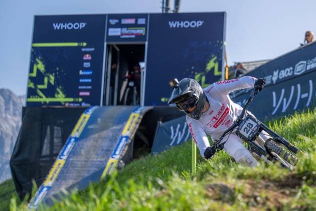 MOUNTAINBIKE - UCI MTB World Series LEOGANG,AUSTRIA,07.JUN.25 - CYCLING, MOUNTAIN BIKE - UCI Mountainbike World Cup, downhill. Image shows Siel Van Der Velden (BEL).  GEPAxpictures xWolfgangxKofler