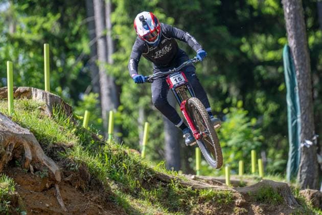 MOUNTAINBIKE - UCI MTB World Series LEOGANG,AUSTRIA,07.JUN.25 - CYCLING, MOUNTAIN BIKE - UCI Mountainbike World Cup, downhill. Image shows Matt Walker (GBR).  GEPAxpictures xWolfgangxKofler