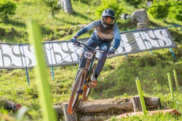 MOUNTAINBIKE - UCI MTB World Series LEOGANG,AUSTRIA,07.JUN.25 - CYCLING, MOUNTAIN BIKE - UCI Mountainbike World Cup, downhill. Image shows James Macdermid (NZL).  GEPAxpictures xWolfgangxKofler