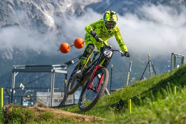 MOUNTAINBIKE - UCI MTB World Series LEOGANG,AUSTRIA,07.JUN.25 - CYCLING, MOUNTAIN BIKE - UCI Mountainbike World Cup, downhill. Image shows Marine Cabirou (FRA).  GEPAxpictures xWolfgangxKofler
