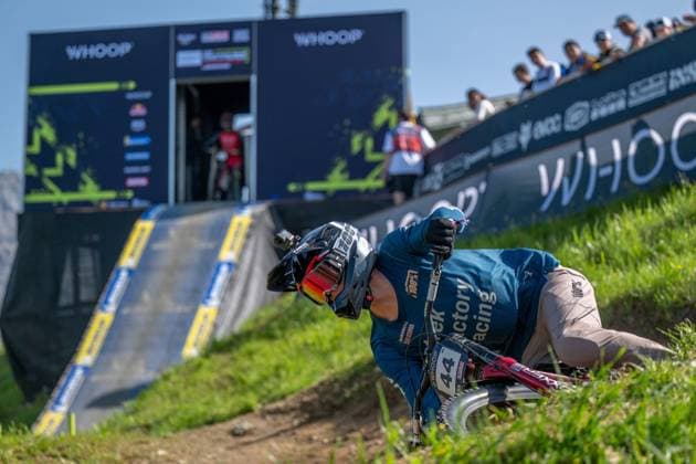 MOUNTAINBIKE - UCI MTB World Series LEOGANG,AUSTRIA,07.JUN.25 - CYCLING, MOUNTAIN BIKE - UCI Mountainbike World Cup, downhill. Image shows Christian Hauser (ITA).  GEPAxpictures xWolfgangxKofler