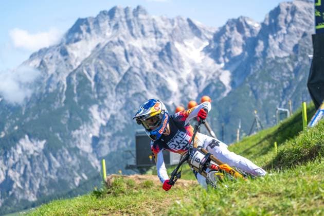 MOUNTAINBIKE - UCI MTB World Series LEOGANG,AUSTRIA,07.JUN.25 - CYCLING, MOUNTAIN BIKE - UCI Mountainbike World Cup, downhill. Image shows Jackson Goldstone (CAN).  GEPAxpictures xWolfgangxKofler