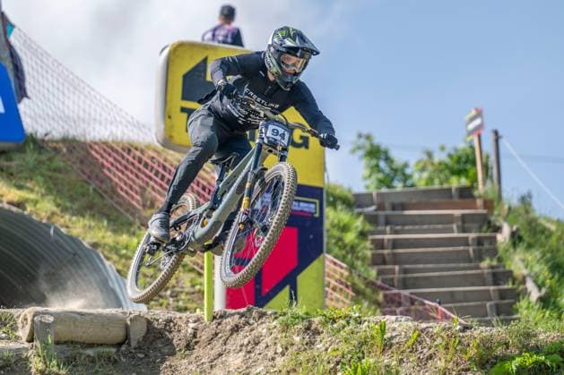 MOUNTAINBIKE - UCI MTB World Series LEOGANG,AUSTRIA,07.JUN.25 - CYCLING, MOUNTAIN BIKE - UCI Mountainbike World Cup, downhill. Image shows Gavin Tomlinson (USA).  GEPAxpictures xWolfgangxKofler