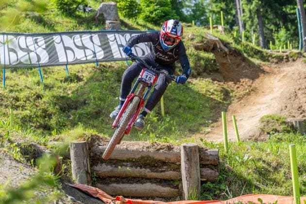 MOUNTAINBIKE - UCI MTB World Series LEOGANG,AUSTRIA,07.JUN.25 - CYCLING, MOUNTAIN BIKE - UCI Mountainbike World Cup, downhill. Image shows Matt Walker (GBR).  GEPAxpictures xWolfgangxKofler