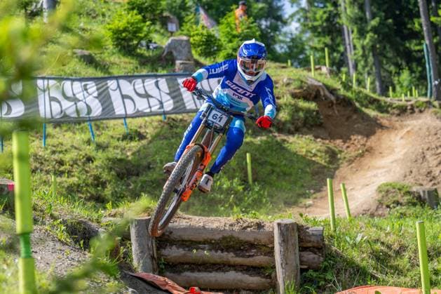 MOUNTAINBIKE - UCI MTB World Series LEOGANG,AUSTRIA,07.JUN.25 - CYCLING, MOUNTAIN BIKE - UCI Mountainbike World Cup, downhill. Image shows Dane Jewett (CAN).  GEPAxpictures xWolfgangxKofler