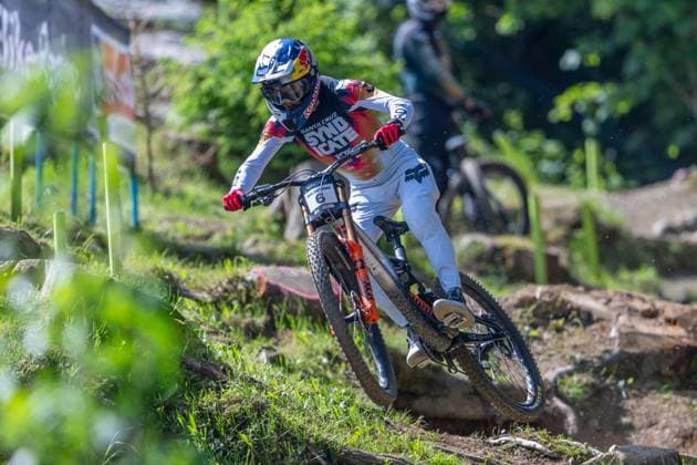 MOUNTAINBIKE - UCI MTB World Series LEOGANG,AUSTRIA,07.JUN.25 - CYCLING, MOUNTAIN BIKE - UCI Mountainbike World Cup, downhill. Image shows Jackson Goldstone (CAN).  GEPAxpictures xWolfgangxKofler