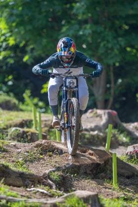MOUNTAINBIKE - UCI MTB World Series LEOGANG,AUSTRIA,07.JUN.25 - CYCLING, MOUNTAIN BIKE - UCI Mountainbike World Cup, downhill. Image shows Finn Iles (CAN).  GEPAxpictures xWolfgangxKofler