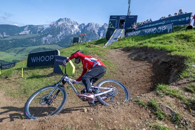 MOUNTAINBIKE - UCI MTB World Series LEOGANG,AUSTRIA,07.JUN.25 - CYCLING, MOUNTAIN BIKE - UCI Mountainbike World Cup, downhill. Image shows Noah Hofmann (AUT).  GEPAxpictures xWolfgangxKofler