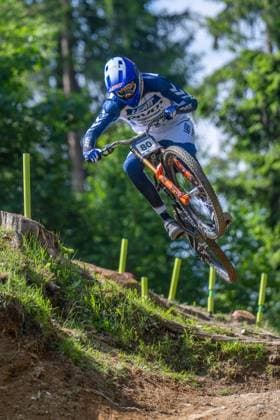 MOUNTAINBIKE - UCI MTB World Series LEOGANG,AUSTRIA,07.JUN.25 - CYCLING, MOUNTAIN BIKE - UCI Mountainbike World Cup, downhill. Image shows Ryan Griffith (CAN).  GEPAxpictures xWolfgangxKofler