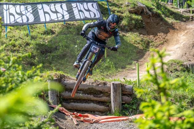 MOUNTAINBIKE - UCI MTB World Series LEOGANG,AUSTRIA,07.JUN.25 - CYCLING, MOUNTAIN BIKE - UCI Mountainbike World Cup, downhill. Image shows Johan Garcin (FRA).  GEPAxpictures xWolfgangxKofler