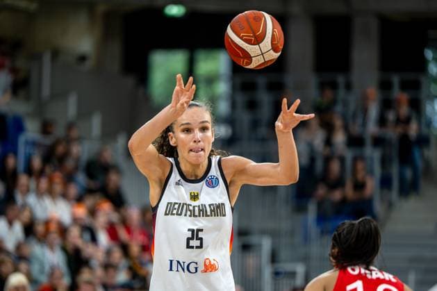 Basketball Heidelberg 06 06 2025 Test match DBB Women Germany GER Turkey TUR Clara Bielefeld Germany, No 25