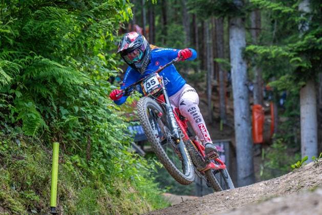 MOUNTAINBIKE - UCI MTB World Series LEOGANG,AUSTRIA,07.JUN.25 - CYCLING, MOUNTAIN BIKE - UCI Mountainbike World Cup, downhill. Image shows Lisa Gava (ITA).  GEPAxpictures xWolfgangxKofler