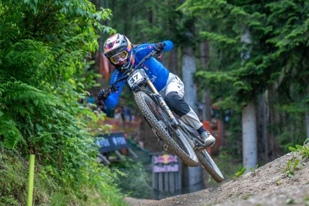 MOUNTAINBIKE - UCI MTB World Series LEOGANG,AUSTRIA,07.JUN.25 - CYCLING, MOUNTAIN BIKE - UCI Mountainbike World Cup, downhill. Image shows Elenora Guglielmi (ITA).  GEPAxpictures xWolfgangxKofler