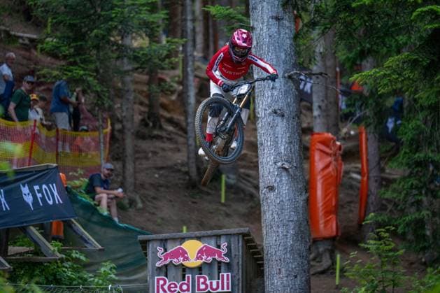 MOUNTAINBIKE - UCI MTB World Series LEOGANG,AUSTRIA,07.JUN.25 - CYCLING, MOUNTAIN BIKE - UCI Mountainbike World Cup, downhill. Image shows Kerstin Sallegger (AUT).  GEPAxpictures xWolfgangxKofler