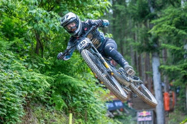 MOUNTAINBIKE - UCI MTB World Series LEOGANG,AUSTRIA,07.JUN.25 - CYCLING, MOUNTAIN BIKE - UCI Mountainbike World Cup, downhill. Image shows Mathilde Bernard (FRA).  GEPAxpictures xWolfgangxKofler
