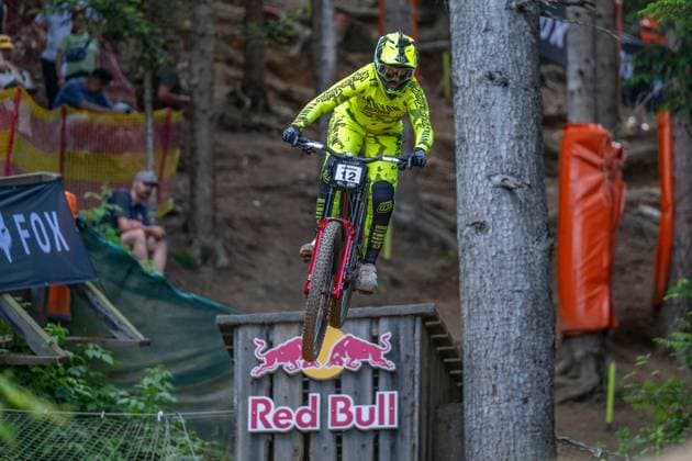 MOUNTAINBIKE - UCI MTB World Series LEOGANG,AUSTRIA,07.JUN.25 - CYCLING, MOUNTAIN BIKE - UCI Mountainbike World Cup, downhill. Image shows Marine Cabirou (FRA).  GEPAxpictures xWolfgangxKofler