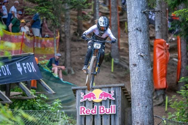 MOUNTAINBIKE - UCI MTB World Series LEOGANG,AUSTRIA,07.JUN.25 - CYCLING, MOUNTAIN BIKE - UCI Mountainbike World Cup, downhill. Image shows Lais Bonnaure (FRA).  GEPAxpictures xWolfgangxKofler