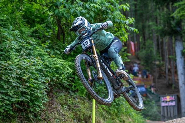 MOUNTAINBIKE - UCI MTB World Series LEOGANG,AUSTRIA,07.JUN.25 - CYCLING, MOUNTAIN BIKE - UCI Mountainbike World Cup, downhill. Image shows Mikayla Parton (GBR).  GEPAxpictures xWolfgangxKofler