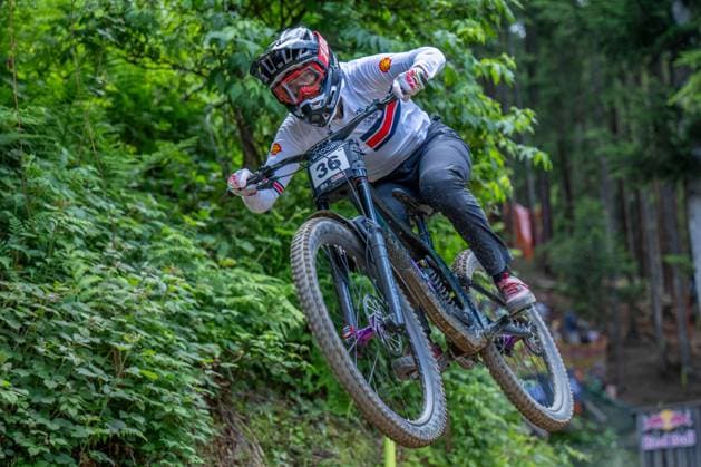 MOUNTAINBIKE - UCI MTB World Series LEOGANG,AUSTRIA,07.JUN.25 - CYCLING, MOUNTAIN BIKE - UCI Mountainbike World Cup, downhill. Image shows Emily Carrick Anderson (GBR).  GEPAxpictures xWolfgangxKofler