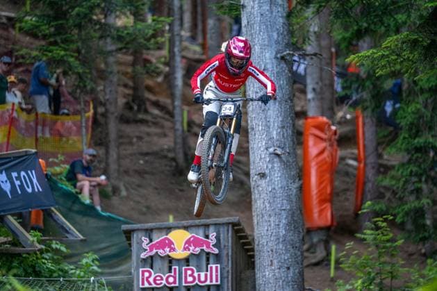 MOUNTAINBIKE - UCI MTB World Series LEOGANG,AUSTRIA,07.JUN.25 - CYCLING, MOUNTAIN BIKE - UCI Mountainbike World Cup, downhill. Image shows Kerstin Sallegger (AUT).  GEPAxpictures xWolfgangxKofler
