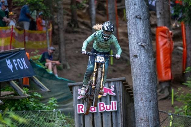 MOUNTAINBIKE - UCI MTB World Series LEOGANG,AUSTRIA,07.JUN.25 - CYCLING, MOUNTAIN BIKE - UCI Mountainbike World Cup, downhill. Image shows Mikayla Parton (GBR).  GEPAxpictures xWolfgangxKofler