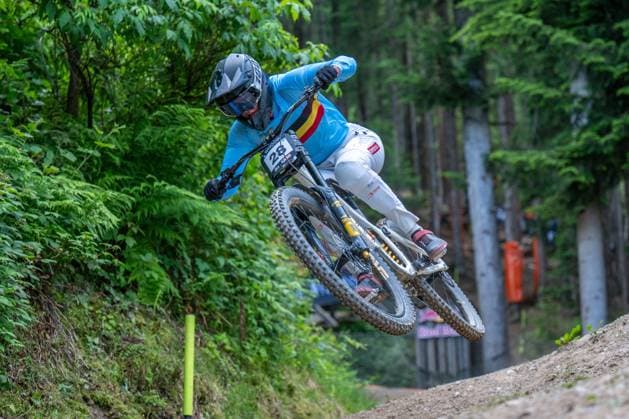 MOUNTAINBIKE - UCI MTB World Series LEOGANG,AUSTRIA,07.JUN.25 - CYCLING, MOUNTAIN BIKE - UCI Mountainbike World Cup, downhill. Image shows Siel Van Der Velden (BEL).  GEPAxpictures xWolfgangxKofler