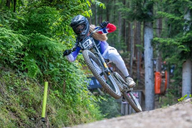 MOUNTAINBIKE - UCI MTB World Series LEOGANG,AUSTRIA,07.JUN.25 - CYCLING, MOUNTAIN BIKE - UCI Mountainbike World Cup, downhill. Image shows Frida Helena Ronnig (NOR).  GEPAxpictures xWolfgangxKofler