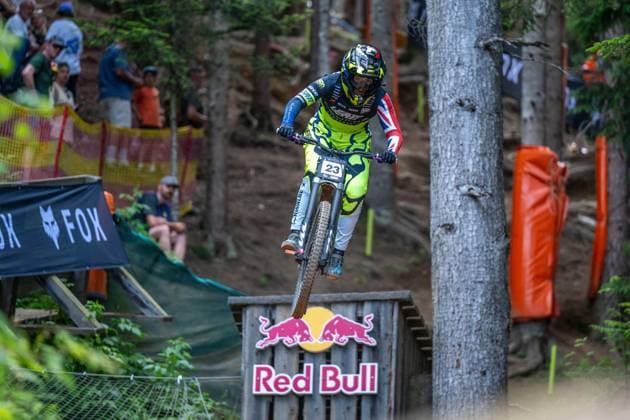 MOUNTAINBIKE - UCI MTB World Series LEOGANG,AUSTRIA,07.JUN.25 - CYCLING, MOUNTAIN BIKE - UCI Mountainbike World Cup, downhill. Image shows Harriet Harnden (GBR).  GEPAxpictures xWolfgangxKofler