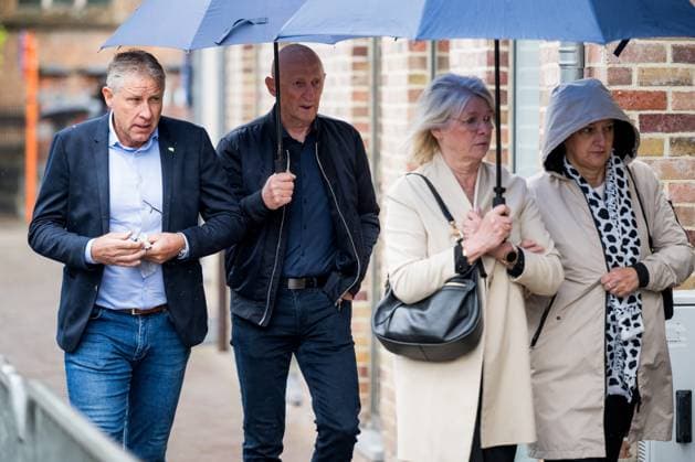 Lotto Cycling Team sports director Marc Wauters arrives for the funeral ceremony of former Belgian cyclist Ludo Dierckxsens (60), in Westerlo, on Saturday 07 June 2025. Dierckxsens died during the 1000km charity bike ride of Kom op tegen Kanker on 29 May 2025. He was a professional cyclist between 1992 and 2005 and was best known for winning the 11th stage of the 1999 Tour de France. JASPERxJACOBS  x0821718434stx