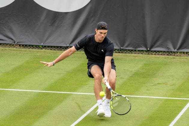 Stroke at the net by Maximilian Marterer, Maximilian Marterer vs Pierre Hugues Herbert, Tennis, Boss Open, Qualification, 07 06 2025, Maximilian Marterer vs Pierre Hugues Herbert, Tennis, Boss Open, Qualification, 07 06 2025, Stuttgart Copyright: xEibner-Pressefoto EdwardxCheungx EP_ECG