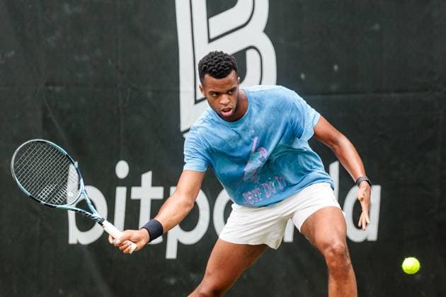 BOSS OPEN ATP250 07 06 2025 Giovanni Mpetshi Perricard FRA trains, Training BOSS OPEN ATP250 Stuttgart, Tennisclub Weissenhof on 07 06 2025 Copyright: xBEAUTIFULxSPORTS Wunderlx