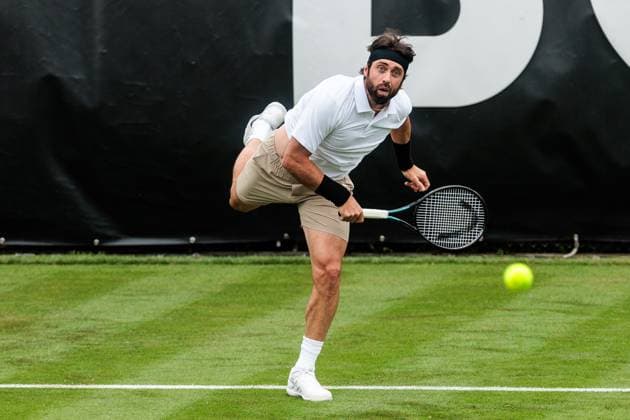 BOSS OPEN ATP250 07 06 2025 Nikolos Bassilashvili GEO in match against Hugo Grenier FRA BOSS OPEN ATP250 Stuttgart, Tennisclub Weissenhof on 07 06 2025 Copyright: xBEAUTIFULxSPORTS Wunderlx
