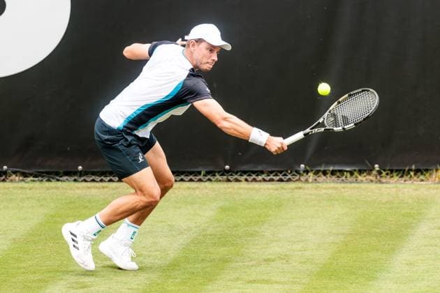 BOSS OPEN ATP250 07 06 2025 James Duckworth AUS in match against Benjamin Hassan LBN BOSS OPEN ATP250 Stuttgart, Tennisclub Weissenhof on 07 06 2025 Copyright: xBEAUTIFULxSPORTS Wunderlx