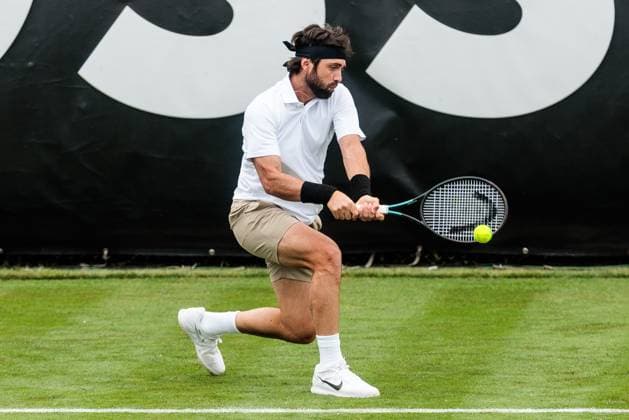 BOSS OPEN ATP250 07 06 2025 Nikolos Bassilashvili GEO in match against Hugo Grenier FRA BOSS OPEN ATP250 Stuttgart, Tennisclub Weissenhof on 07 06 2025 Copyright: xBEAUTIFULxSPORTS Wunderlx