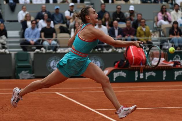 June 7, 2025, Paris, Celestynow, France: ARYNA SABALENKA during the match against Coco Gauff of USA in the final women s singles of French Open 2025 at Roland Garros in Paris. Paris France - ZUMAc278 20250607_zsp_c278_008 Copyright: xMarcinxCholewinskix