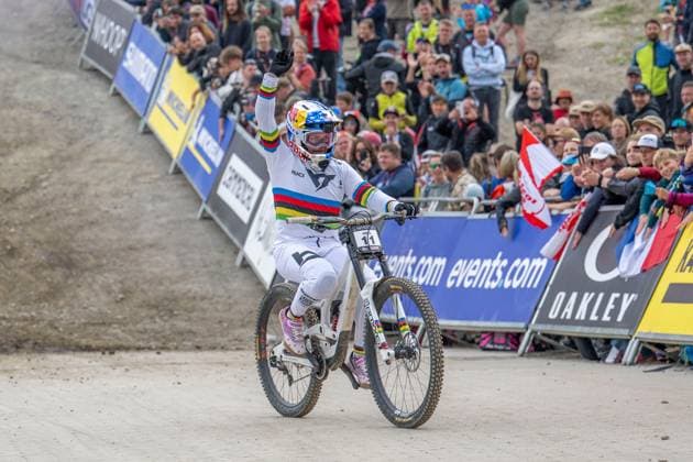 MOUNTAINBIKE - UCI MTB World Series LEOGANG,AUSTRIA,07.JUN.25 - CYCLING, MOUNTAIN BIKE - UCI Mountainbike World Cup, downhill. Image shows Valentina Hoell (AUT).  GEPAxpictures xWolfgangxKofler