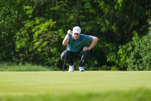 RBC Canadian Open 2025 - Round Three CALEDON, CANADA - JUNE 7 : Robert MacIntyre of Scotland checks the green during the third round of the RBC Canadian Open 2025 at TPC Toronto at Osprey Valley in Caledon, Ontario, Canada on June 7, 2025. Mert Alper Dervis Anadolu Ontario Canada. Editorial use only. Please get in touch for any other usage.  Copyright: x2025xAnadoluxMertxAlperxDervisx