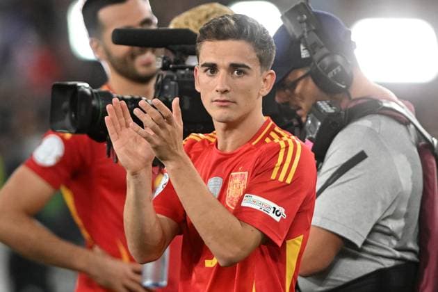 GAVI PABLO MARTIN PAEZ GAVIRA, Spagna, UEFA Nations League 2025, Semi Final, Spain vs France 5-4, 05-06-2025, Azione, Action, gesti UEFA NATIONS LEAGUE 2025 SEMI FINALE SPAGNA-FRANCIA 5-4