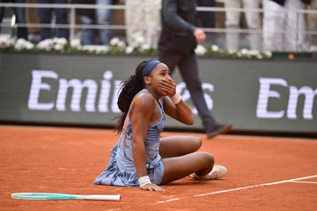2025 Roland-Garros - Day 14 PARIS, FRANCE - JUNE 7: Coco Gauff of US celebrates after winning against Aryna Sabalenka (not seen) during the Women s Singles final match on Day 14 of the 2025 French Open at Court Philippe-Chatrier in Paris, France on June 7, 2025. Mustafa Yalcin Anadolu Paris France. Editorial use only. Please get in touch for any other usage.  Copyright: x2025xAnadoluxMustafaxYalcinx