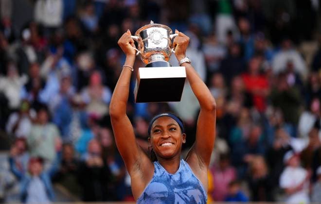 Coco Gauff wins the French Open French Open Tennis, Day Fourteen, Tennis, Roland Garros, Paris, France - 07 Jun 2025 EDITORIAL USE ONLY No use with unauthorised audio, video, data, fixture lists, club league logos or live services. Online in-match use limited to 120 images, no video emulation. No use in betting, games or single club league player publications. Copyright: xJavierxGarcia Shutterstockx 15346223ab
