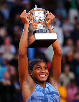 Coco Gauff wins the French Open French Open Tennis, Day Fourteen, Tennis, Roland Garros, Paris, France - 07 Jun 2025 EDITORIAL USE ONLY No use with unauthorised audio, video, data, fixture lists, club league logos or live services. Online in-match use limited to 120 images, no video emulation. No use in betting, games or single club league player publications. Copyright: xJavierxGarcia Shutterstockx 15346223ad