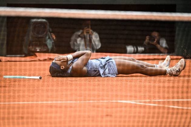 June 7, 2025, Paris, France, France: Coco GAUFF of United States celebrates his victory during the fourteenth day of Roland-Garros 2025, French Open 2025, Grand Slam tennis tournament at Roland-Garros Stadium on June 07, 2025 in Paris, France. Paris France - ZUMAm308 20250607_zsp_m308_020 Copyright: xMatthieuxMirvillex