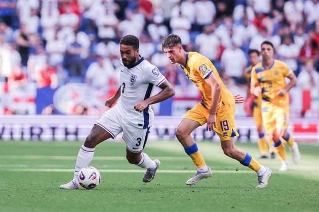 June 7, 2025, Cornella, Barcelona, SPAIN: Reece James of England and Joel Guillem of Andorra in action during the UEFA European Qualifiers Grp K MD3, match between Andorra and England at RCDE Stadium on June 07, 2025 in Cornella, Barcelona, Spain. Cornella SPAIN - ZUMAa181 20250607_zaa_a181_159 Copyright: xJavierxBorregox