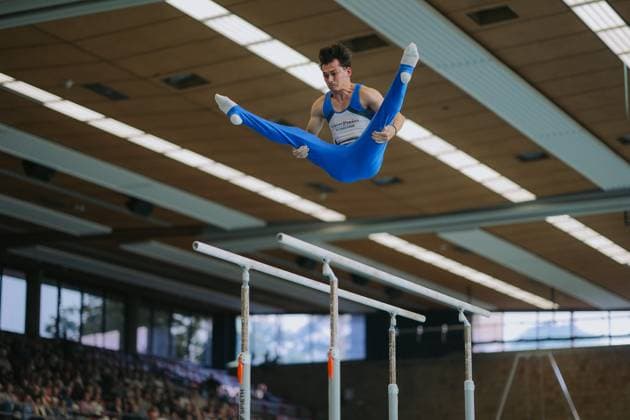 Nicolau Mir Rossello TV Schwaebisch Gmuend Wetzgau , TV Schwaebisch Gmuend Wetzgau vs TuS Vinnhorst, Gymnastics, 1 Bundesliga, 3 Wettkampftag, Saison 2025, 07 06 2025, TV Schwaebisch Gmuend Wetzgau vs TuS Vinnhorst, Gymnastics, 1 Bundesliga, 3 Wettkampftag, Saison 2025, 07 06 2025 Schwaebisch Gmünd Copyright: xEibner-Pressefoto LarsxNeumannx EP_LNN