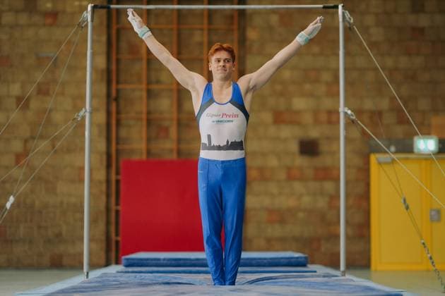 Kilian Krapp TV Schwaebisch Gmuend Wetzgau on high bar, TV Schwaebisch Gmuend Wetzgau vs TuS Vinnhorst, Gymnastics, 1 Bundesliga, 3 Wettkampftag, Saison 2025, 07 06 2025, TV Schwaebisch Gmuend Wetzgau vs TuS Vinnhorst, Gymnastics, 1 Bundesliga, 3 Wettkampftag, Saison 2025, 07 06 2025 Schwaebisch Gmünd Copyright: xEibner-Pressefoto LarsxNeumannx EP_LNN